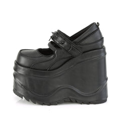 6 Inch Wedge Platform WAVE-48 Black