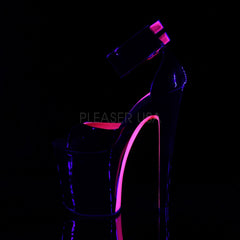 8 Inch Heel XTREME-875TT Black Pat Hot Pink