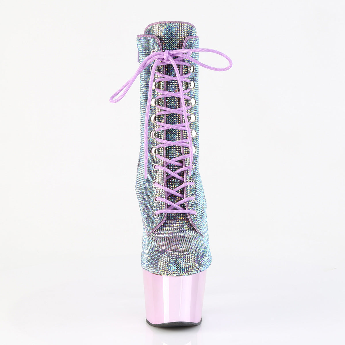 7 Inch Heel ADORE-1020CHRS Lavender Rhinestone