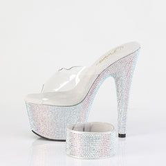 7 Inch Heel BEJEWELED-712RS Clear Rhinestone