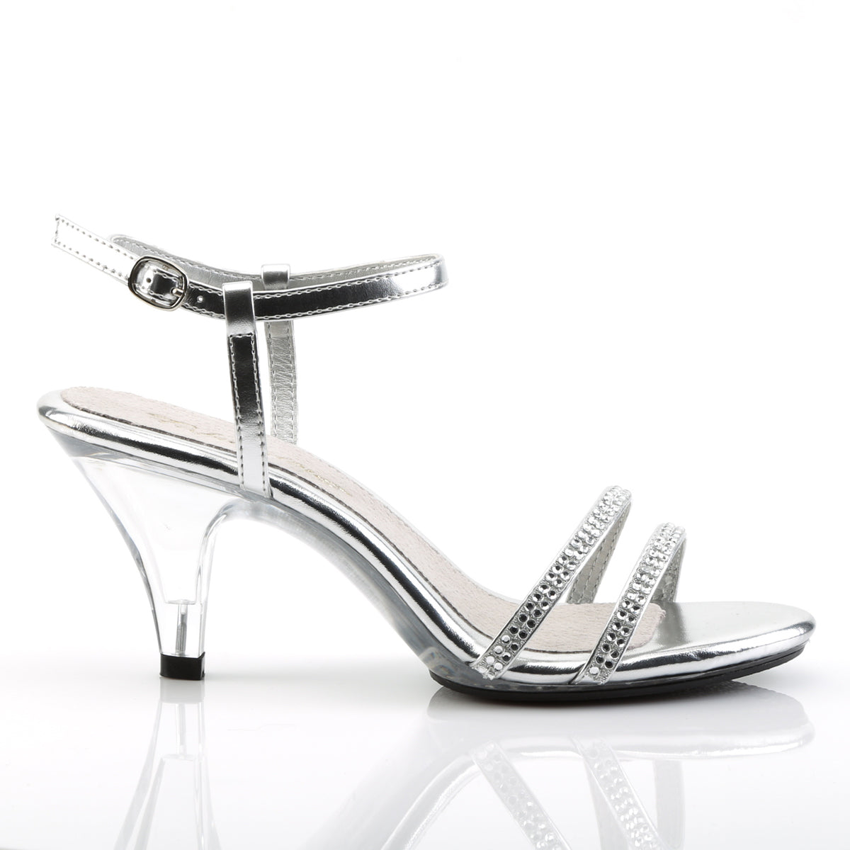 3 Inch Heel BELLE-316 Silver Metallic