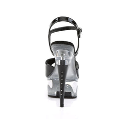 6 Inch Heel CAPTIVA-609 Black Pat-Clear