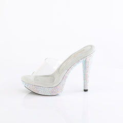 5 Inch Heel COCKTAIL-501DM Silver Rhinestone