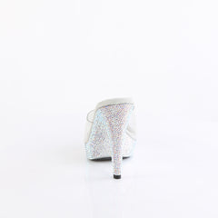 5 Inch Heel COCKTAIL-501DM Silver Rhinestone