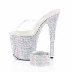8 Inch Heel BEJEWELED-812RS Clear Rhinestone