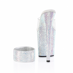 8 Inch Heel BEJEWELED-812RS Clear Rhinestone