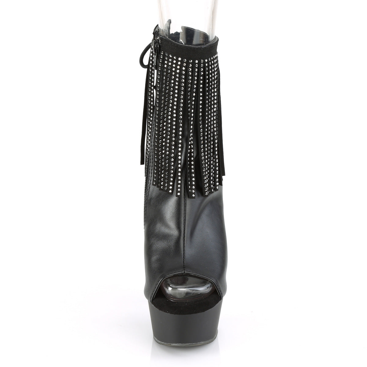 6 Inch Heel DELIGHT-1018RSF Black Pu