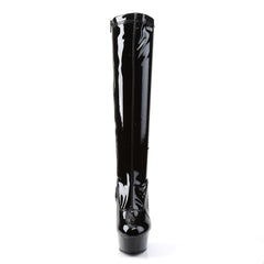 6 Inch Heel DELIGHT-2000 Black Stretch Patent