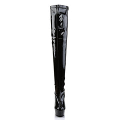 6 Inch Heel DELIGHT-3000 Black Stretch Pat
