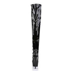 6 Inch Heel DELIGHT-3000 Black Stretch Pat