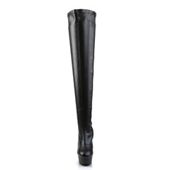 6 Inch Heel DELIGHT-3000 Black Stretch Pu