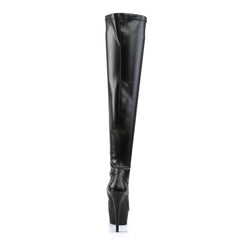 6 Inch Heel DELIGHT-3000 Black Stretch Pu