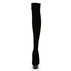 6 Inch Heel DELIGHT-3002 Black Stretch Velvet