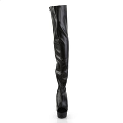 6 Inch Heel DELIGHT-3017 Black Stretch Pu