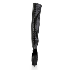 6 Inch Heel DELIGHT-3017 Black Stretch Pu