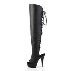 6 Inch Heel DELIGHT-3019 Black Pu