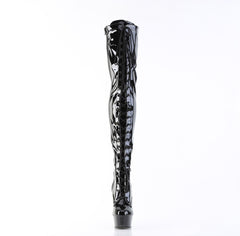 6 Inch Heel DELIGHT-3023 Black Stretch Patent