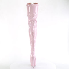 6 Inch Heel DELIGHT-3027 Baby Pink-White Stretch Pat