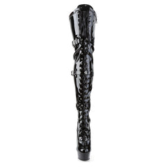 6 Inch Heel DELIGHT-3028 Black Stretch Patent