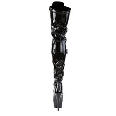 6 Inch Heel DELIGHT-3028 Black Stretch Patent