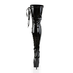 6 Inch Heel DELIGHT-3050 Black Stretch Patent