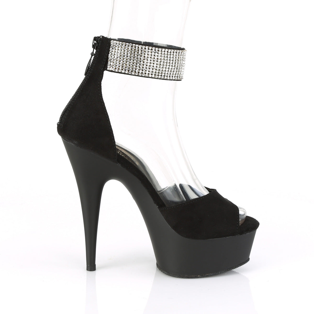 6 Inch Heel DELIGHT-625 Black Pu – Shoecup.com