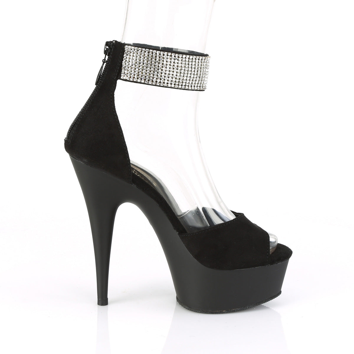 6 Inch Heel DELIGHT-625 Black Pu