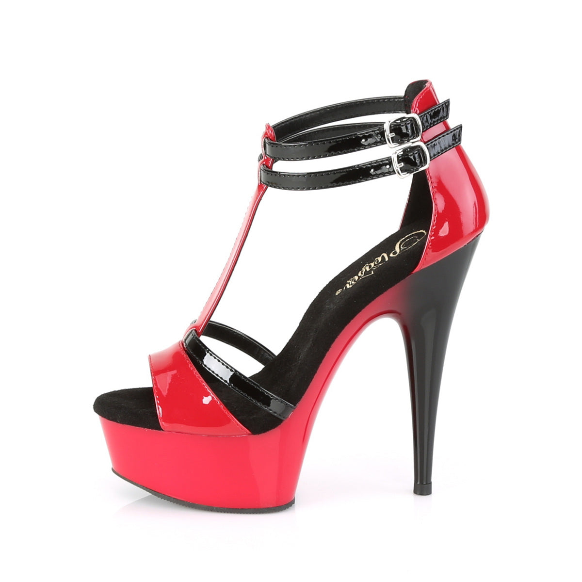 6 Inch Heel DELIGHT-663 Red Black – Shoecup.com