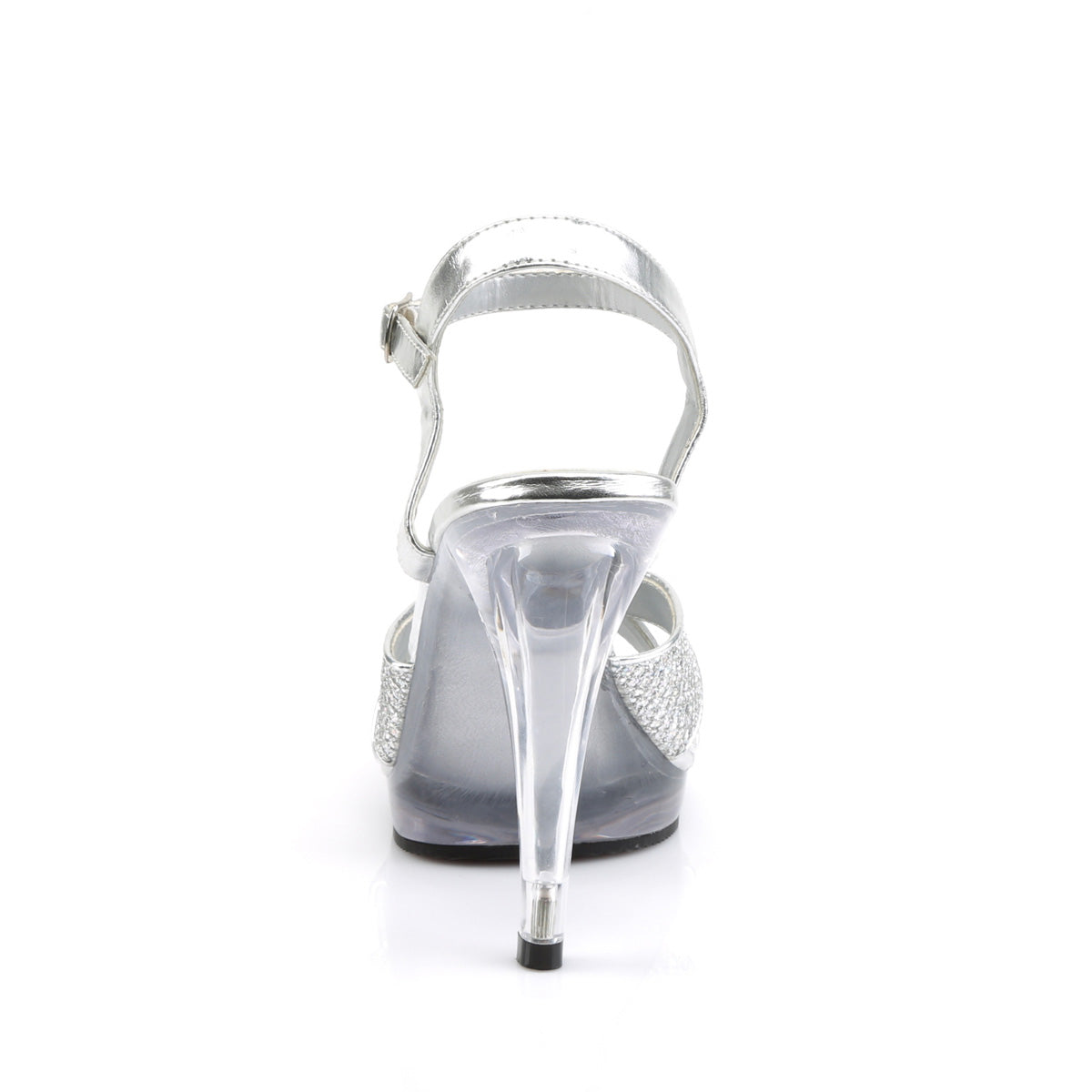 4 Inch Heel FLAIR-419G Silver Glitter
