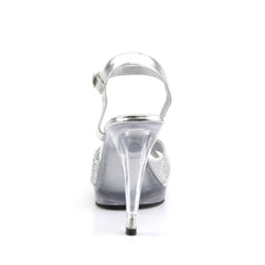 4 Inch Heel FLAIR-419G Silver Glitter