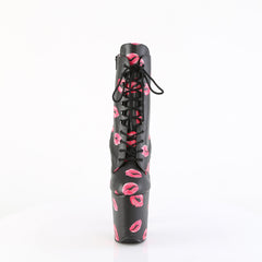 8 Inch Heel FLAMINGO-1020KISSES Black Pu