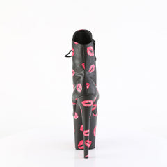 8 Inch Heel FLAMINGO-1020KISSES Black Pu