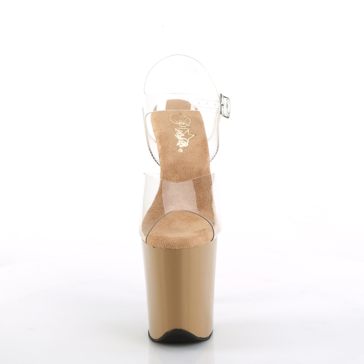 8 Inch Heel FLAMINGO-808 Clear-Toffee