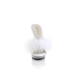 5 Inch Heel LIP-101-8 White Fur