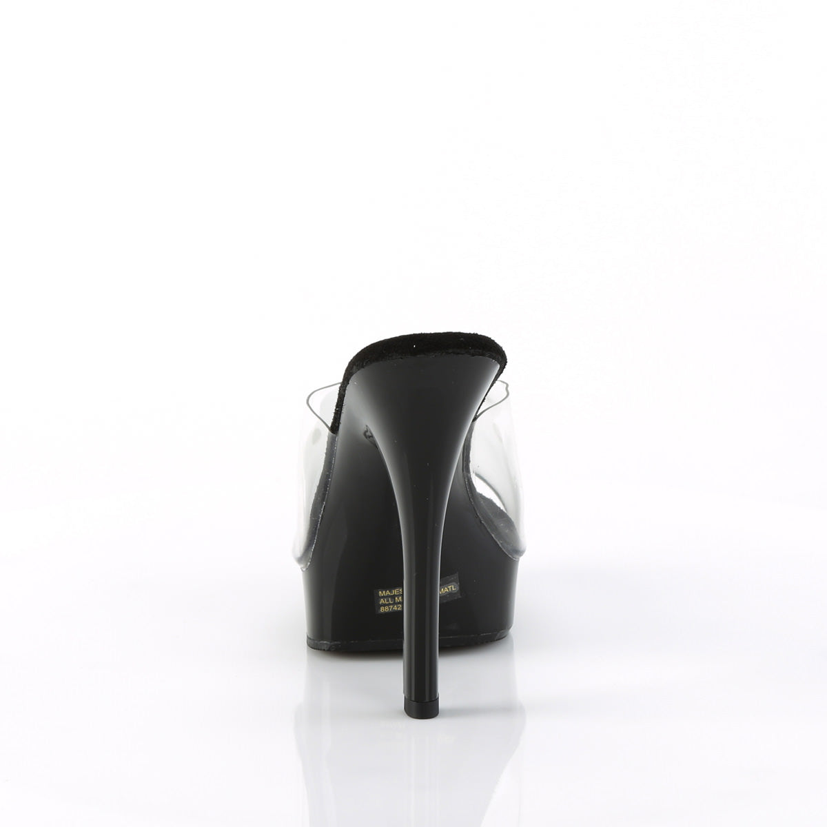 5 Inch Heel MAJESTY-501 Clear Black