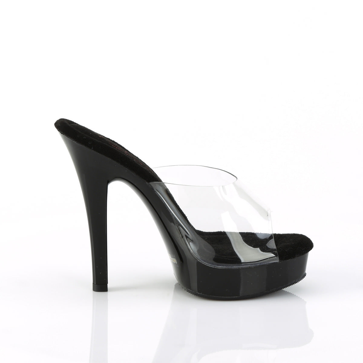 5 Inch Heel MAJESTY-501 Clear Black