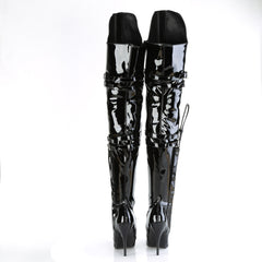 5 Inch Heel SEDUCE-3080 Black Stretch Patent