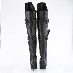 5 Inch Heel SEDUCE-3080 Black Stretch Pu