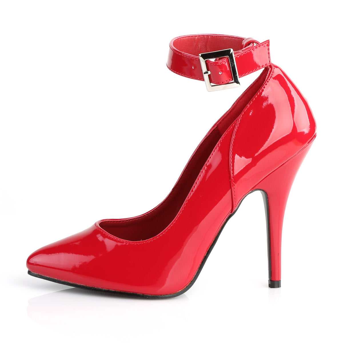 5 Inch Heel SEDUCE-431 Red Pat Plus Size Ankle Strap Pump – Shoecup.com
