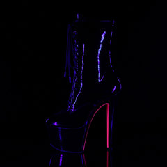 7 Inch Heel SKY-1020TT Black Neon Hot Pink