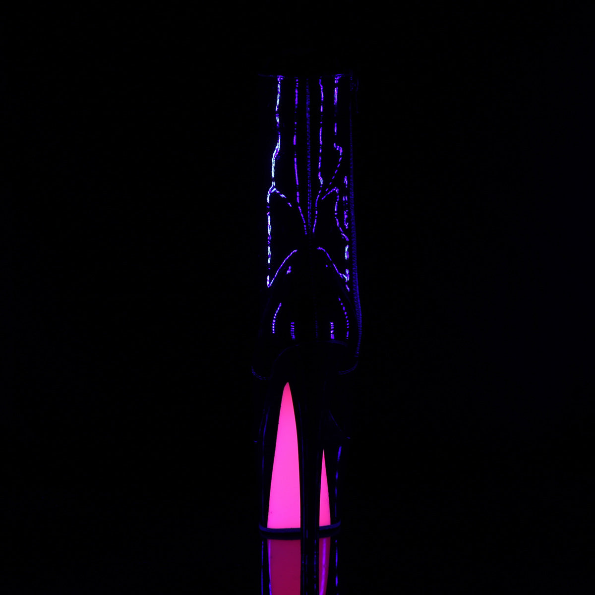 7 Inch Heel SKY-1020TT Black Neon Hot Pink