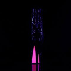 7 Inch Heel SKY-1020TT Black Neon Hot Pink