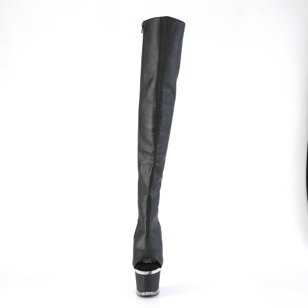 7 Inch Heel SPECTATOR-3019 Black Pu-Black