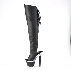 7 Inch Heel SPECTATOR-3019 Black Pu-Black