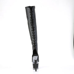 7 Inch Heel SPECTATOR-3019 Black Pu-Black