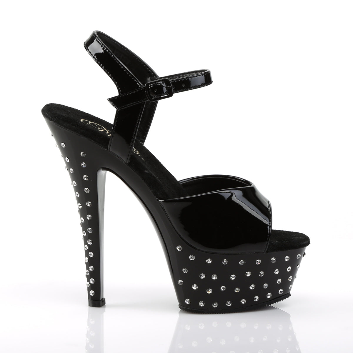 6 Inch Heel STARDUST-609 Black Patent