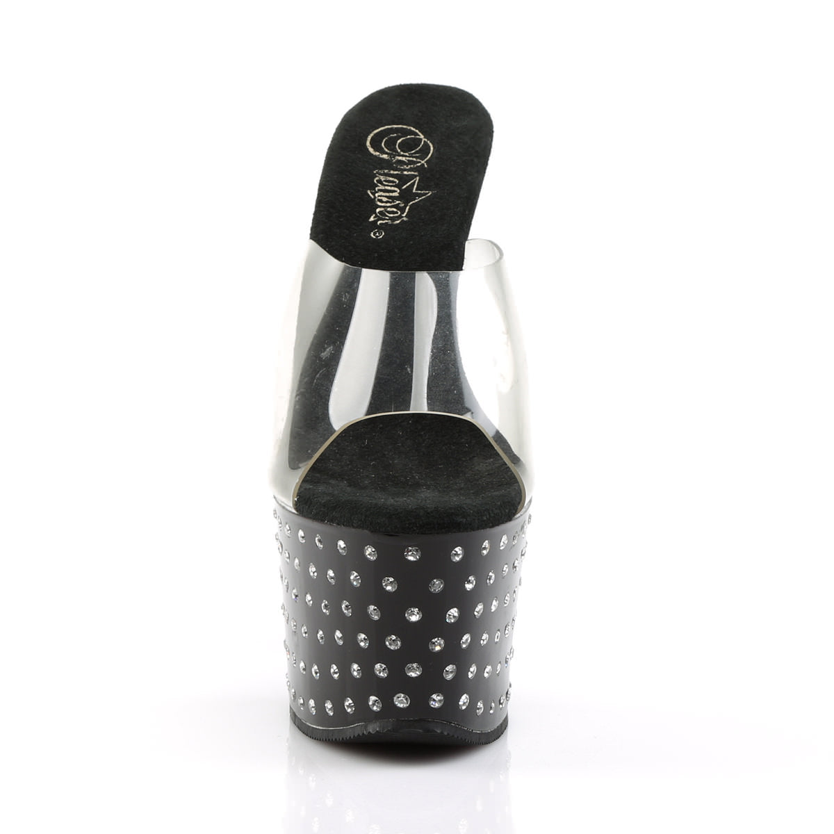 7 Inch Heel STARDUST-701 Clear-Black