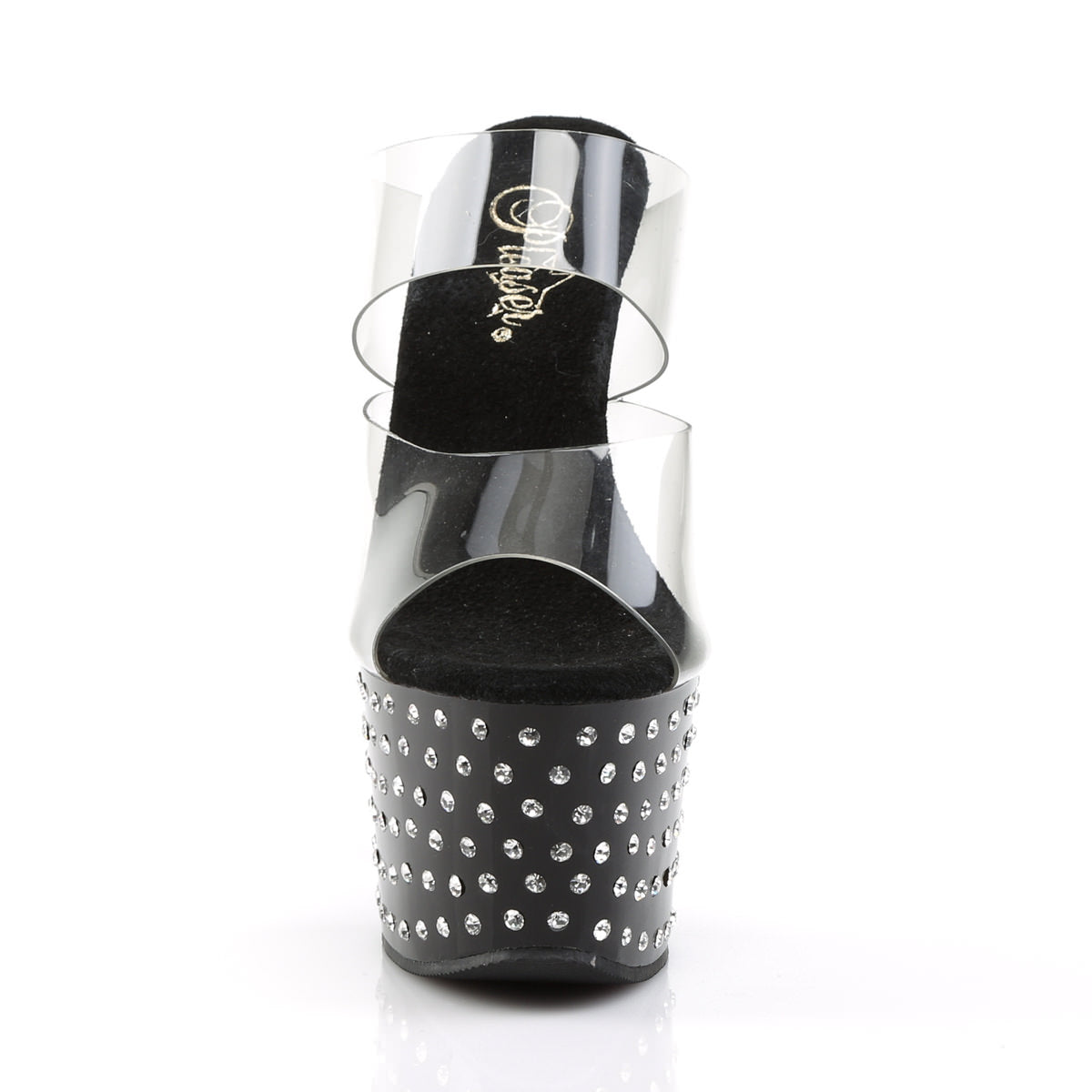 7 Inch Heel STARDUST-702 Clear-Black