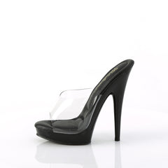 6 Inch Heel SULTRY-601 Clear Black