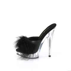 6 Inch Heel SULTRY-601F Black Fur